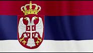[9 Hours] Serbian Flag Waving - Video & Audio - Waving Flags