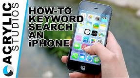 How-To Keyword Search on an iPhone