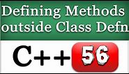 Scope Resolution Operator | Defining Methods outside Class definition in C++ | Video Tutorial