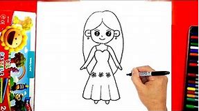 Vẽ công chúa đơn giản - Cách vẽ công chúa đơn giản dễ thương