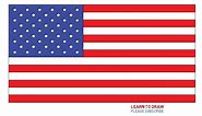 How To Draw The United States Flag Step By Step Easy