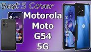 Moto G54 5G Best Back Cover Case Pouch Transparent Back Case Leather Finish Flip Cover - MMR Mobiles