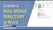 Create a Directory in Microsoft Word using Mail Merge by Chris Menard