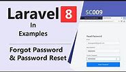 SC009 - Forgot Password and Password Reset in Laravel 8