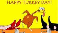 Free Funny Greeting Thanksgiving Animated Turkey E-cards Ladybugecards.com