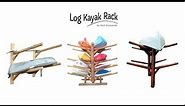 Wooden Kayak & Canoe Storage Racks | Log Kayak Rack by Hitch Exclusives