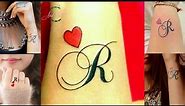 R Letter tattoo designs // R Letter tattoo designs on hand with pen // R alphabet tattoo design