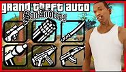 🔥GTA San Andreas All Weapon Locations (Los Santos) - How to get All Weapons (Hidden Weapons)