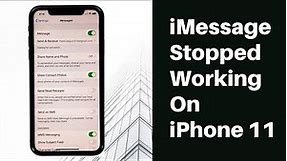 How To Fix iMessage That Stopped Working On iPhone 11
