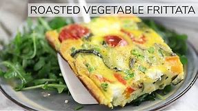 ROASTED VEGETABLE FRITTATA | easy healthy frittata recipe