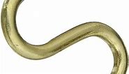 National Hardware N121-806 V2077 Open S Hooks - Solid Brass in Solid Brass, 3 pack