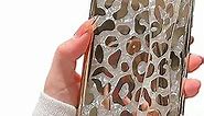 AYABUCO for iPhone 11 Pro Max Case Golden Plating Leopard Wrist Strap Holder and Finger Loop, Soft TPU Adjustable Wrist Strap Loop Kickstand Cute Print Pattern Design Women Girls Protective Cover