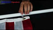 How to attach a flag to a rotating tangle free flag pole by American Signature