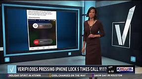 VERIFY: Does pressing the iPhone lock 5 times call 911?