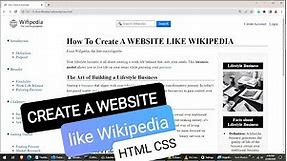 Create a website like 🌐Wikipedia using HTML CSS (Full Web Design Tutorial and Project)