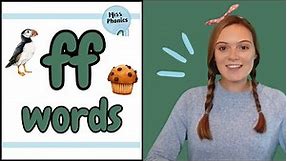 'ff' Words | Blending Phonics | CVC Words | ff Words with Pictures | Learn to Read | British Teacher