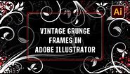How to Design a Flourish Grunge Vintage Background with Brushes in Adobe Illustrator