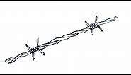 How to draw Barbed Wire Real Easy