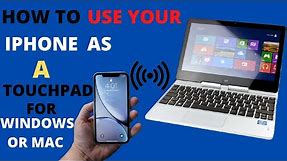 HOW TO USE YOUR PHONE AS A TOUCHPAD FOR PC || USING IPHONE AS A TOUCHPAD FOR LAPTOP