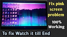 How to fix pink screen problem in your computer or in your laptop || screen problem