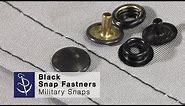 Black Snap Fasteners - Military Snaps