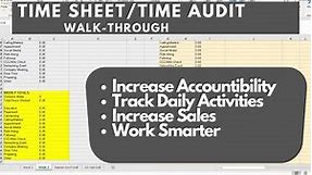 Time Audit/Daily Time Sheet Walk-through (Accountability Tool)