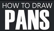 How To Draw A Pan - Cast Iron Pan And Handle