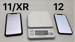 iPhone 12 & iPhone 11/XR Weight Comparison