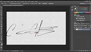 Como digitalizar una firma con fondo transparente en photoshop
