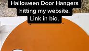 Halloween Door Hangers are so fun!! Get yours ordered today!! #doorhangersign #homedecoration #halloweeen2022 #handmadesigns #doorhangers #halloweenfun👻🎃 #customdoorhangers🖤 #halloweendecor👻 #custommadesigns #spookyhalloweendecor #halloweenghost👻