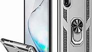 LUMARKE Galaxy Note 10 Case,(NOT for Big Note 10+ Plus),Pass 16ft. Drop Test Military Grade Cover with Magnetic Ring Kickstand,Protective Phone Case for Samsung Galaxy Note 10 Silver