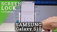 How to Set Up Screen Lock on SAMSUNG Galaxy S10 - Add Pattern / Password in Galaxy S10