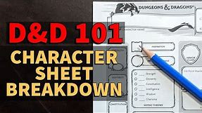 Dungeons and Dragons 101: The 5E Character Sheet