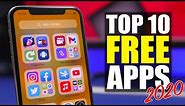 Top 10 FREE iPhone Apps - 2020 !