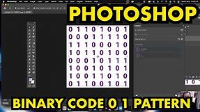 Binary Code Pattern Creation (0 and 1s) in Photoshop Tutorial