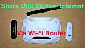 Share USB Modem Internet Via Wi-Fi Router 🔥 How to use USB Dongle data via WiFi Router ✅ | Som Tips