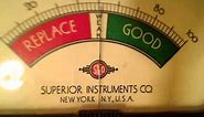 Superior Instruments model TV-11 Tube Tester!! (How to test a vacuum tube)