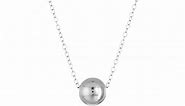 Sterling Silver Ball Pendant Necklace, 16+2