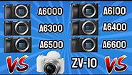 Sony A6000 vs A6100 vs A6300 vs A6400 vs A6500 vs A6600 vs ZV 10 | All Sony Cameras Compared