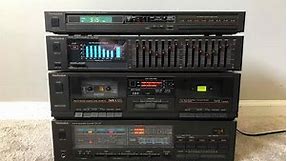 Technics Home Stereo Audio System - RS-B17W Cassette Deck, ST-S77 Tuner, SU-V97 Amp, SH-8033 EQ