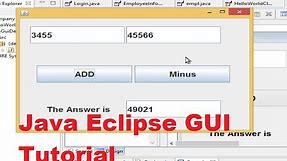 Java Eclipse GUI Tutorial 1 # Creating First GUI Project in Eclipse