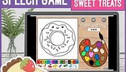 Color and Say Sweet Treats No Print Speech Teletherapy PowerPoint Game