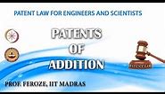 Patents of Addition