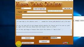 Huawei Unlock Calculator