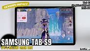 Samsung Galaxy Tab S9 Genshin Impact Gaming test | Snapdragon 8 Gen 2, 120Hz Display