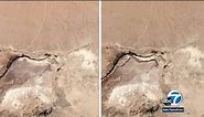 BEFORE AND AFTER PHOTOS: Massive crack opens in earth after Ridgecrest earthquake
