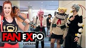 Violin girl surprises cosplayers with their themes!! FAN EXPO 2018