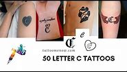 50 Letter C Tattoo Designs, Ideas and Templates