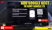 How to add google account to sony google tv?
