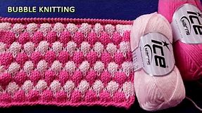 HowToKnit Bubble Knitting | 2 Color 🧶 Pattern
